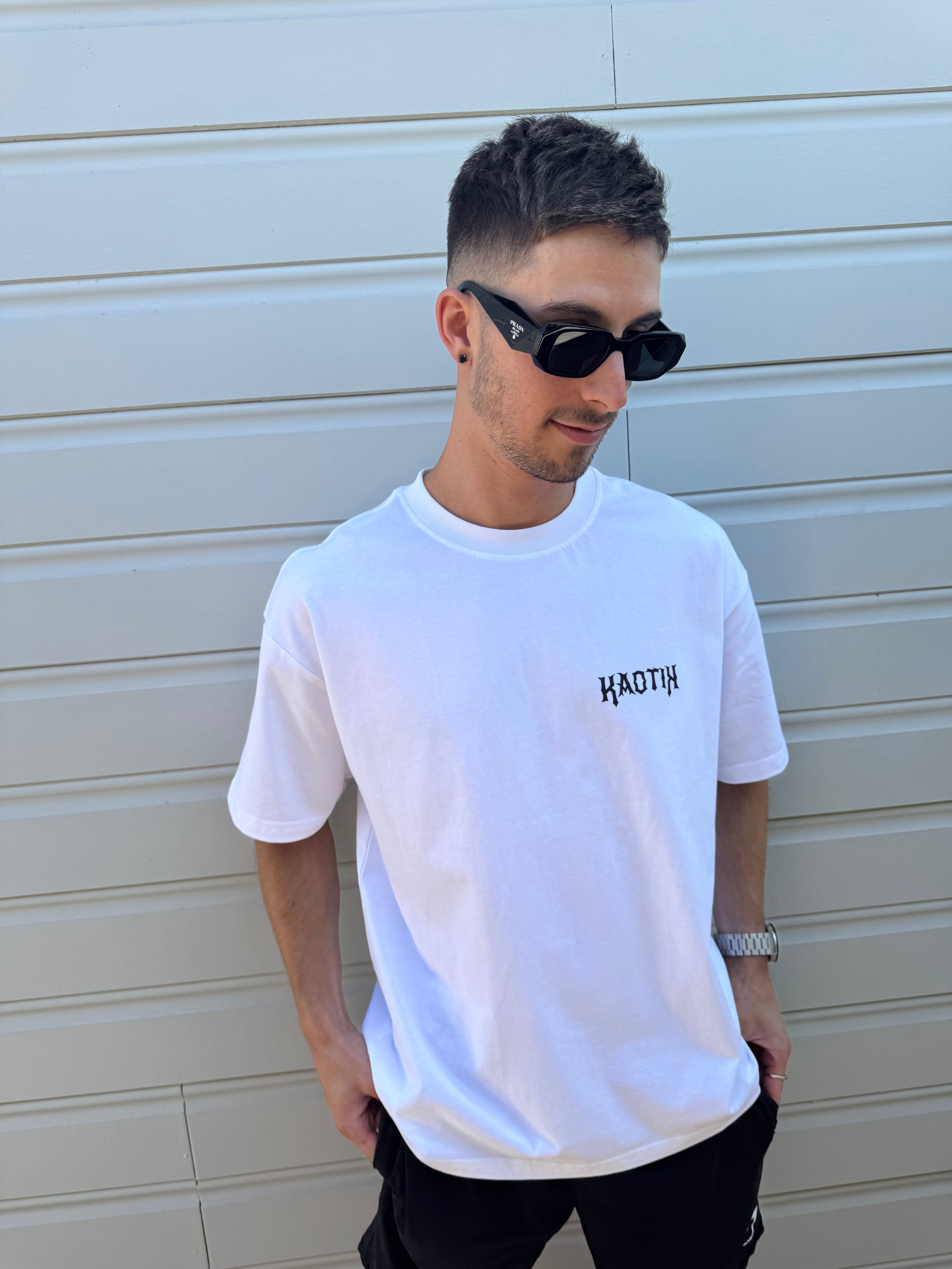 Classic Pocket Tee Lightweight- Black Print